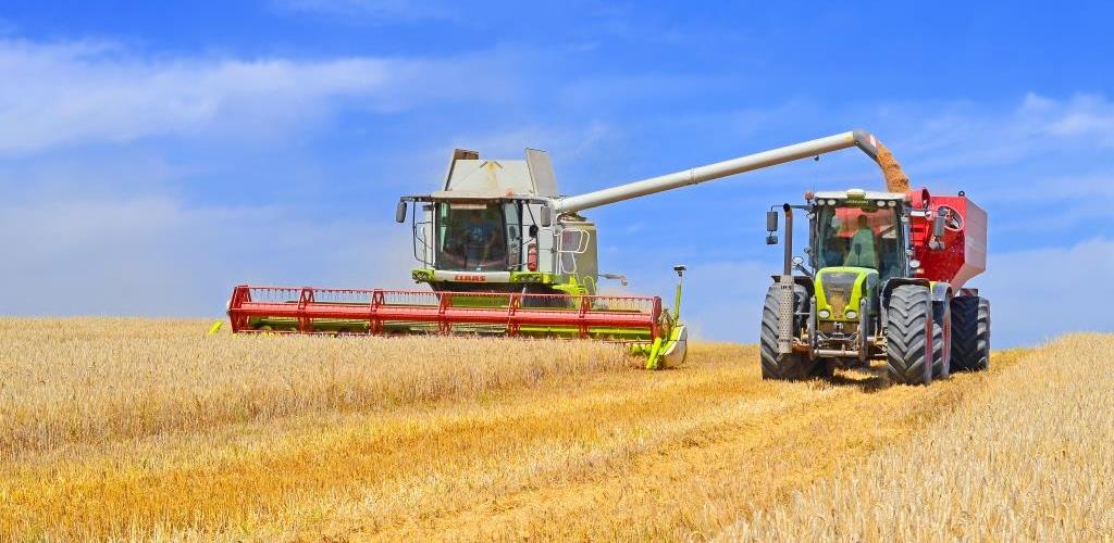 Tractor and Combine