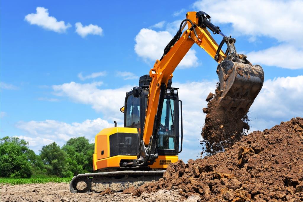 Excavator at work